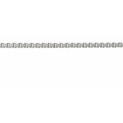 14K White Recycled Metal 1.3 mm Diamond-Cut Box Chain by the Inch