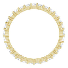 14K Yellow 1/2 CTW Natural Diamond Eternity Band Size 6