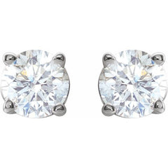 14K White 1/2 CTW Natural Diamond Stud Earrings