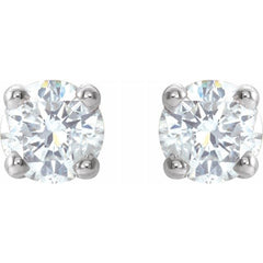 14K White 1/5 CTW Natural Diamond Stud Earrings