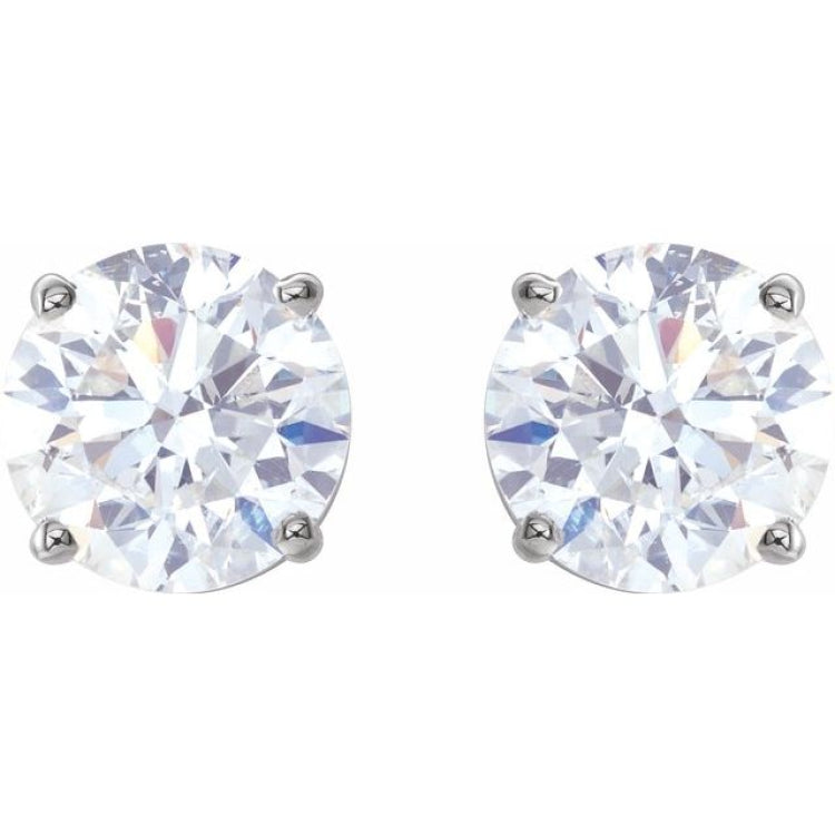 14K White 2 CTW Natural Diamond Stud Earrings