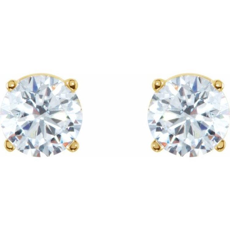 14K Yellow 1 CTW Natural Diamond Stud Earrings