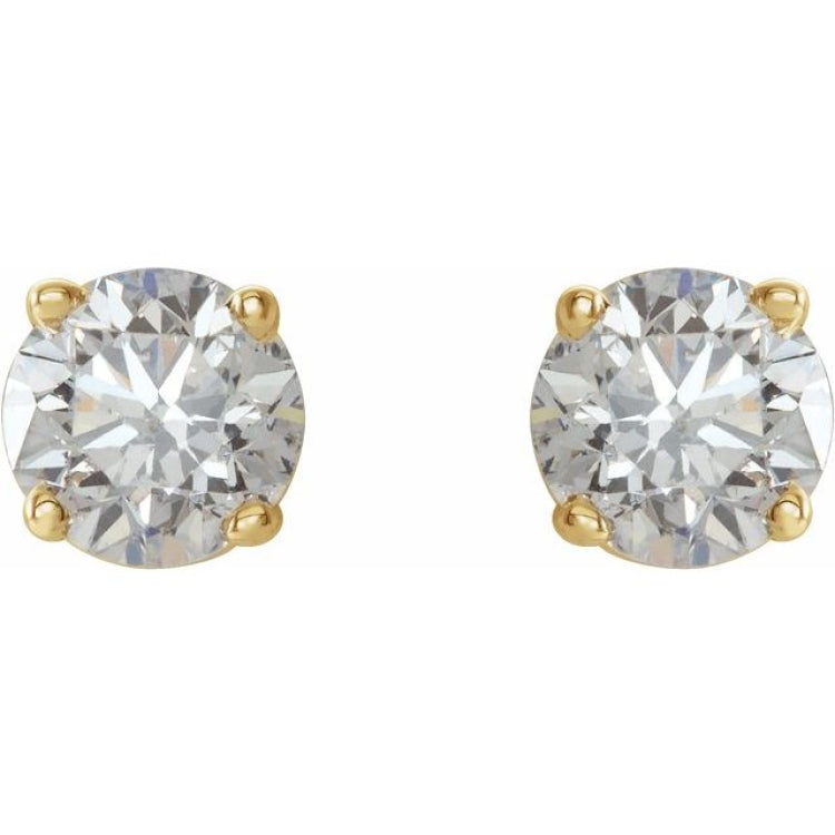 14K Yellow Gold 3/4 CTW Natural Diamond Earrings