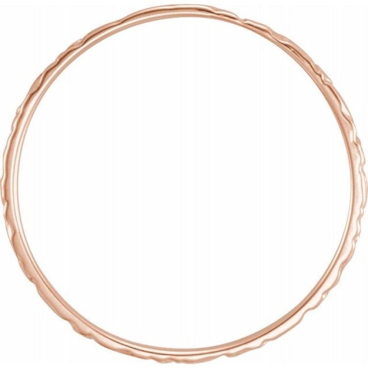 14K Rose Etched Ring