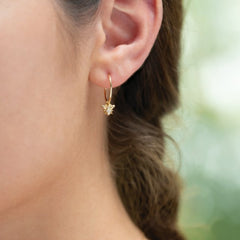14K Rose Endless Tube 24 mm Hoop Earring