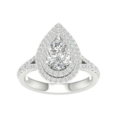 14K 2.60ct F-Color/VS2-Clarity Lab-Diamond Pear