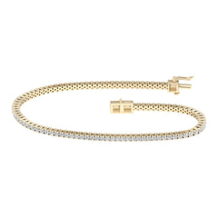14K 5.00ct H-Color/VS-Clarity Lab-Diamond Tennis-Bracelet