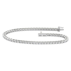 14K 5.00ct H-Color/VS-Clarity Lab-Diamond Tennis-Bracelet