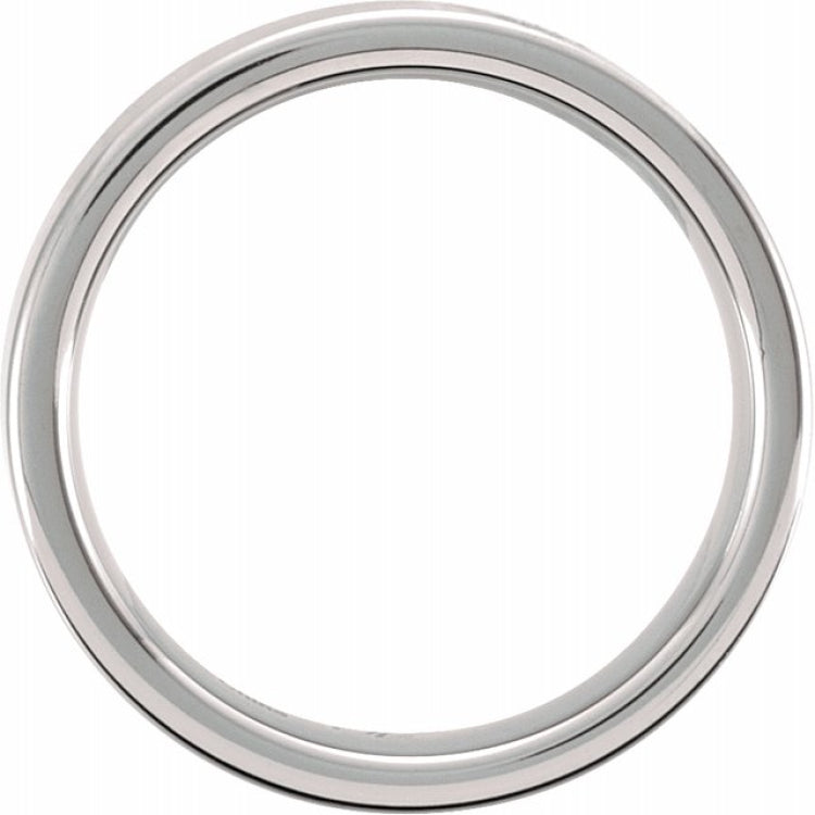 Tungsten 6 mm Comfort-Fit Flat Band Size 12.5