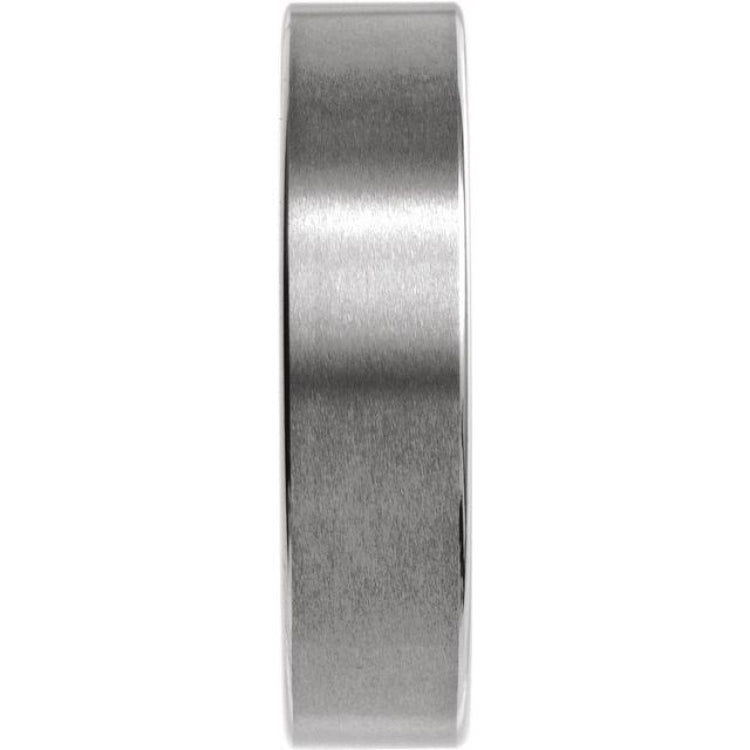 Tungsten 6 mm Comfort-Fit Flat Band Size 12.5