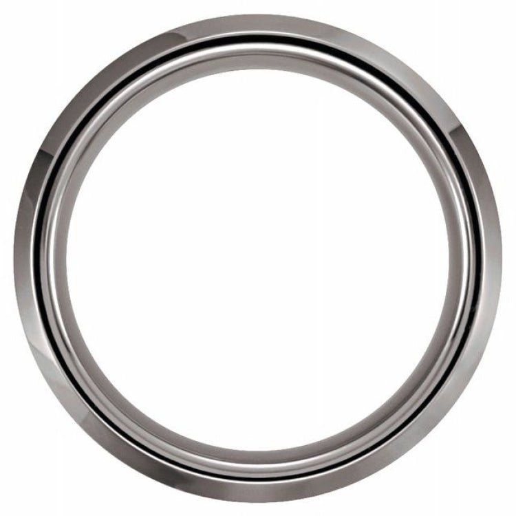 Tungsten 8 mm Beveled-Edge Comfort-Fit Band Size 13