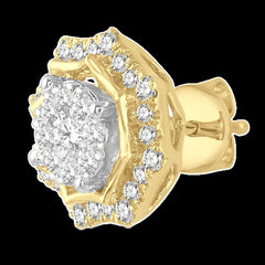 14K 0.50ct Diamond Cluster Earrings