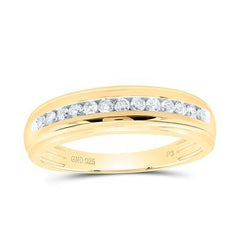 10K 0.50ct Diamond Channekl-set Wedding-Band