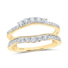 14k .34ct-Diamond Ring Guard Size-7