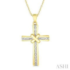 925 0.05ct Diamond Cross Pendant