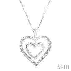 925 0.05ct Diamond Heart Necklace