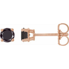 14K Rose Gold 1/2 CTW Natural Black Diamond Earrings
