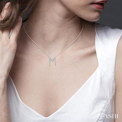 10K 0.06ct Diamond M-initial Necklace