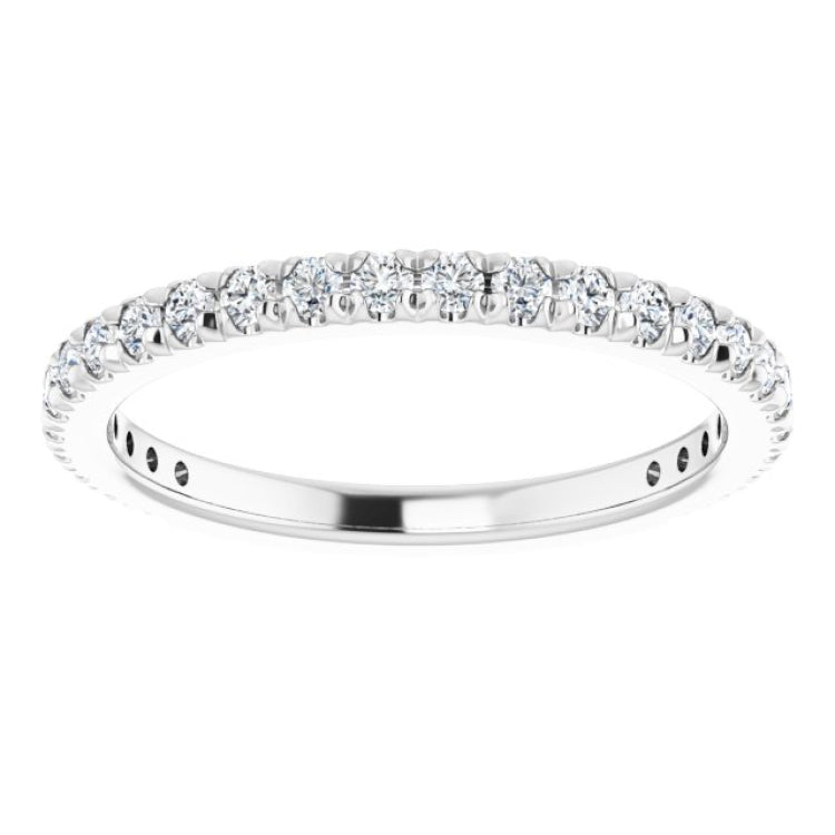 Platinum 3/8 CTW Natural Diamond French-Set Anniversary Band