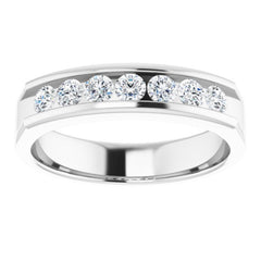 14K White 3/4 CTW Natural Diamond Band