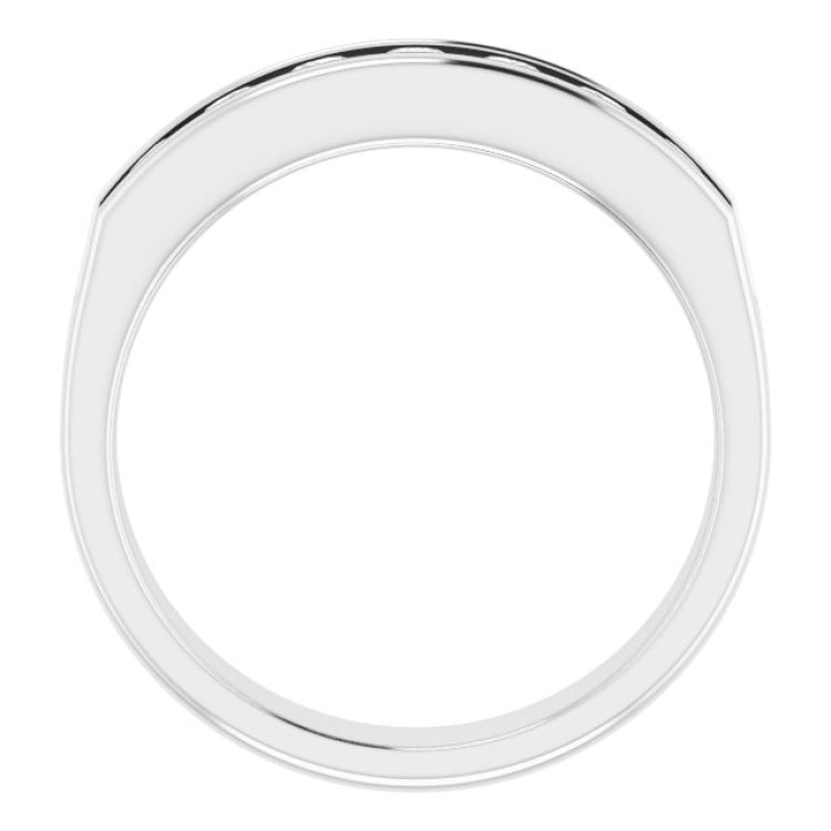 14K White 7/8 CTW Natural Diamond Band