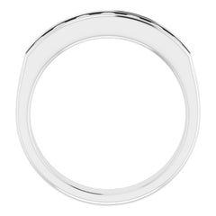 14K White 7/8 CTW Natural Diamond Band