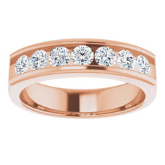 14K Rose 1 CTW Natural Diamond Band