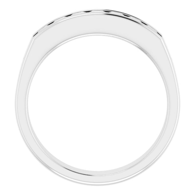 14K White 9/10 CTW Natural Diamond Band