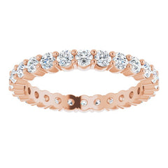 14K Rose 3/4 CTW Lab-Grown Diamond Eternity Band Size 7