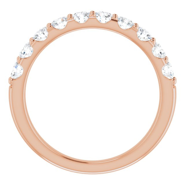 14K Rose 3/4 CTW Lab-Grown Diamond Anniversary Band