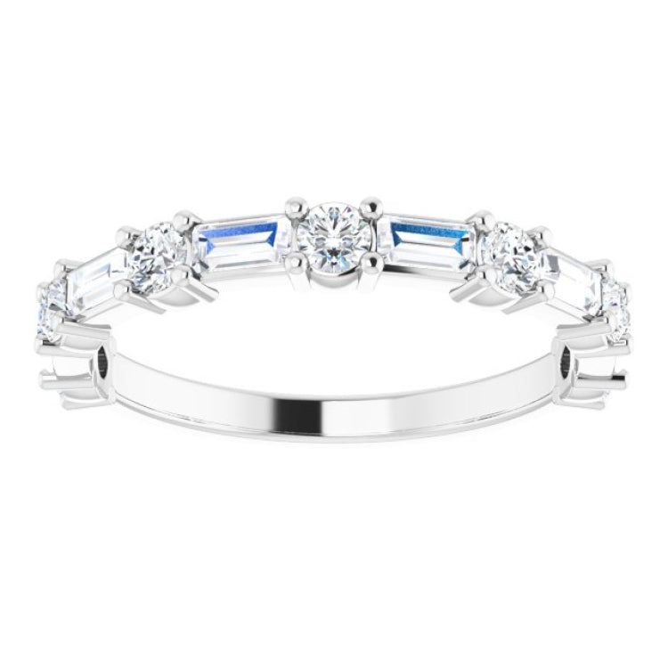 Platinum 3/4 CTW Natural Diamond Anniversary Band