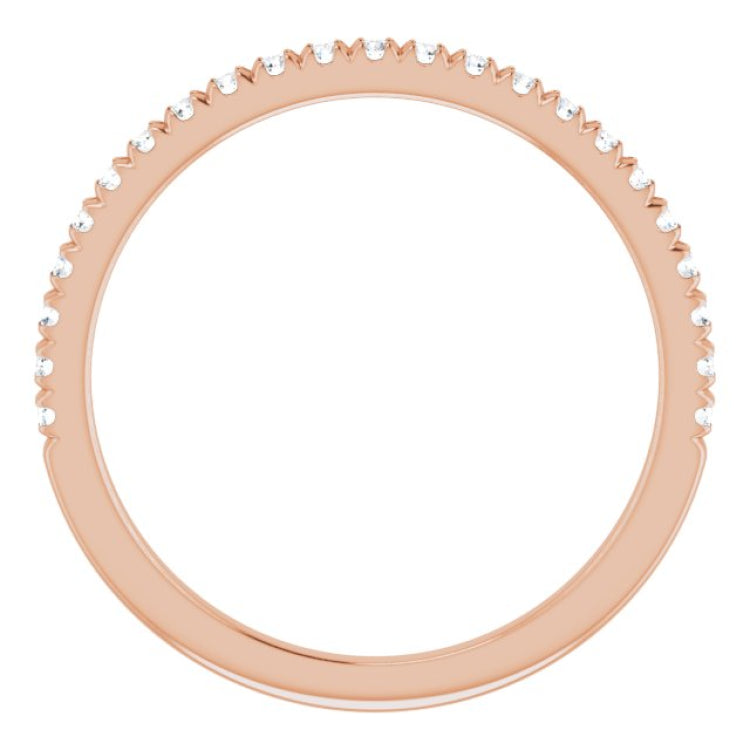 14K Rose 1/4 CTW Lab-Grown Diamond French-Set Anniversary Band