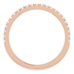 14K Rose 1/4 CTW Lab-Grown Diamond French-Set Anniversary Band