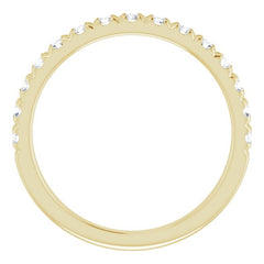 14K Yellow 1/2 CTW Lab-Grown Diamond French-Set Anniversary Band