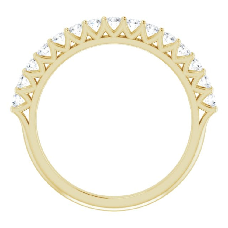 14K Yellow 1/2 CTW Lab-Grown Diamond Anniversary Band