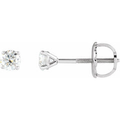 14K White 1/4 CTW Natural Diamond Cocktail-Style Earrings