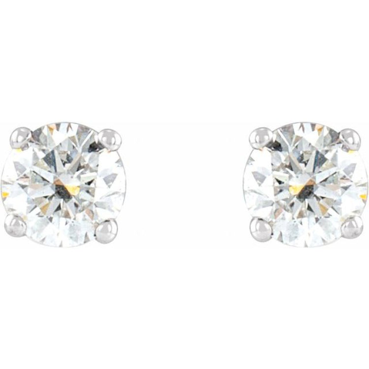 14K White 1/4 CTW Natural Diamond Cocktail-Style Earrings