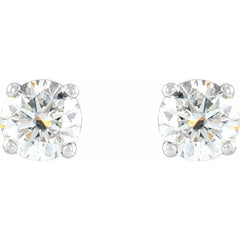 14K White 1/4 CTW Natural Diamond Cocktail-Style Earrings