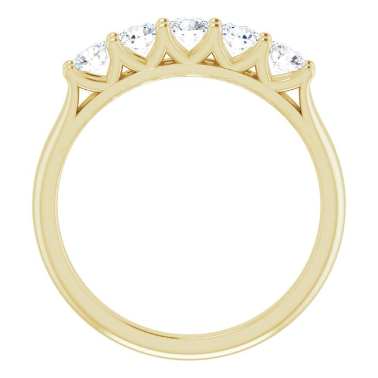 14K Yellow 5/8 CTW Lab-Grown Diamond Anniversary Band