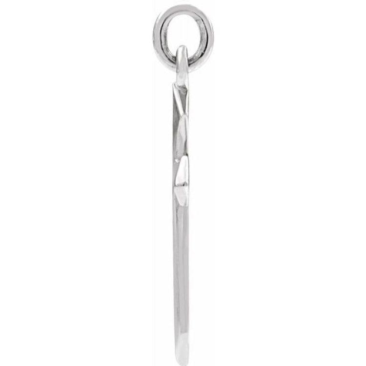 14K White Cross Pendant