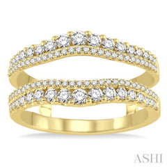 3/4 ctw Round Cut Diamond Insert Ring in 14K Yellow Gold