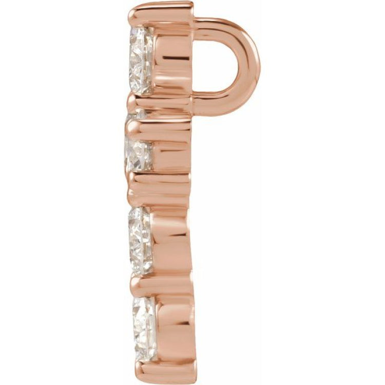 14K Rose 9/10 CTW Lab-Grown Diamond Pendant