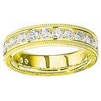 14K 1.00ct Diamond Pave-Set Wedding-band