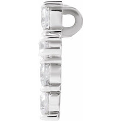 14K White 1/3 CTW Lab-Grown Diamond Pendant