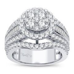 14K 2.55ct Diamond Cluster Ring