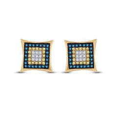 10k .33ct Diamond Cluster Earrings