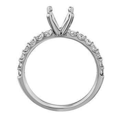 14K 0.10ct Diamond Prong-Set Semi-Mount