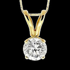 14K 0.65ct Diamond Solitaire Pendant