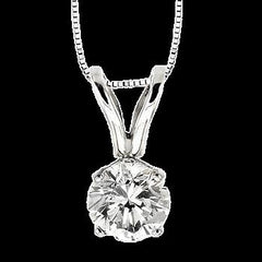14K 0.65ct Diamond Solitaire Pendant