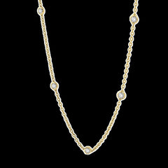 14k 2.00ct Diamond Station Necklace